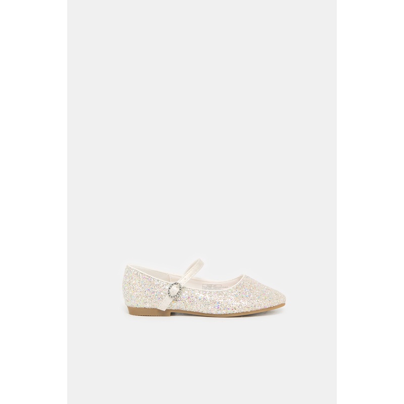 Girls White Glitter Ballerina|EU25|EU26|EU27|EU28|EU29|EU30
