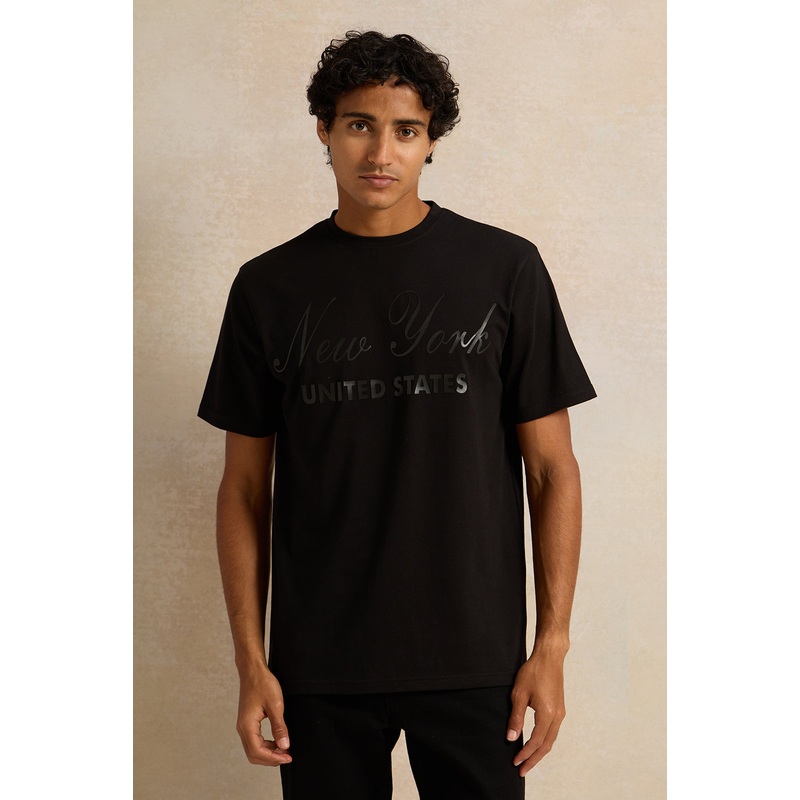 Men Charcoal Printed T-Shirt|Small|Medium|Large|X-Large|XX-Large