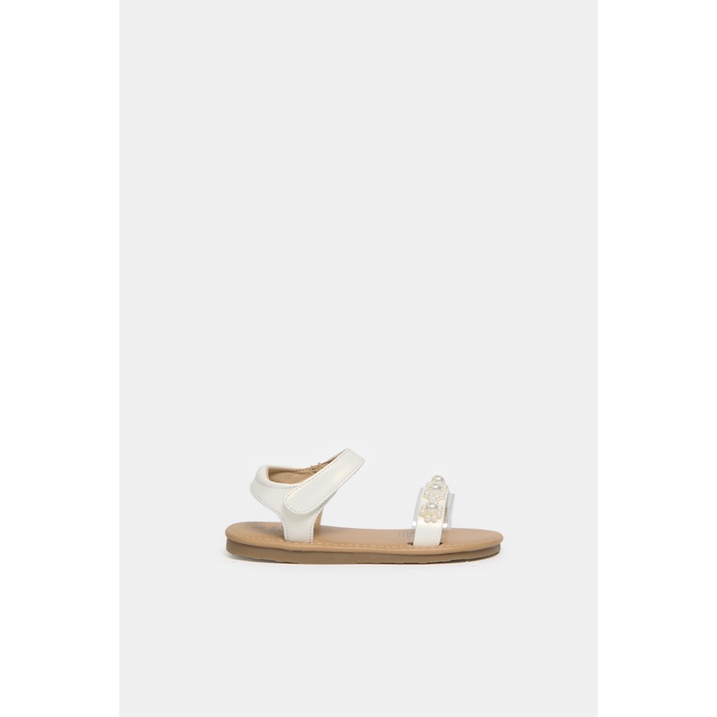 Infant Girls Cream Pearl Sandal