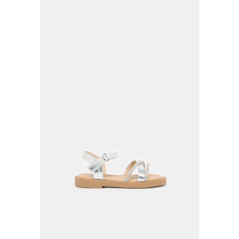 Infant Girls Gold Diamante Sandal