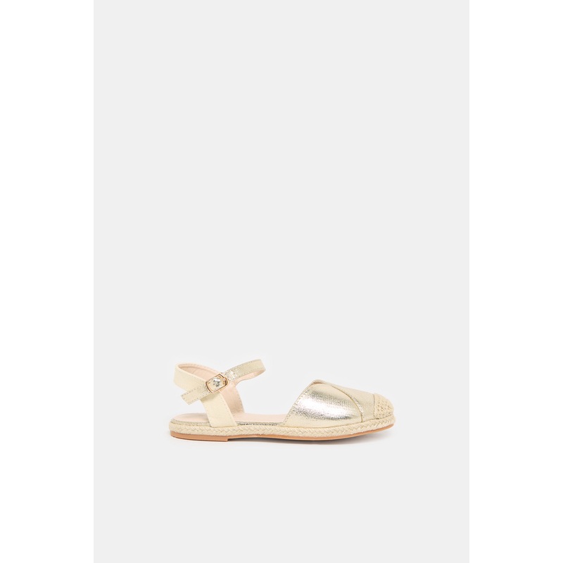 Senior Girls Gold Espadrilles|EU31|EU32|EU33|EU34|EU35|EU36|EU37