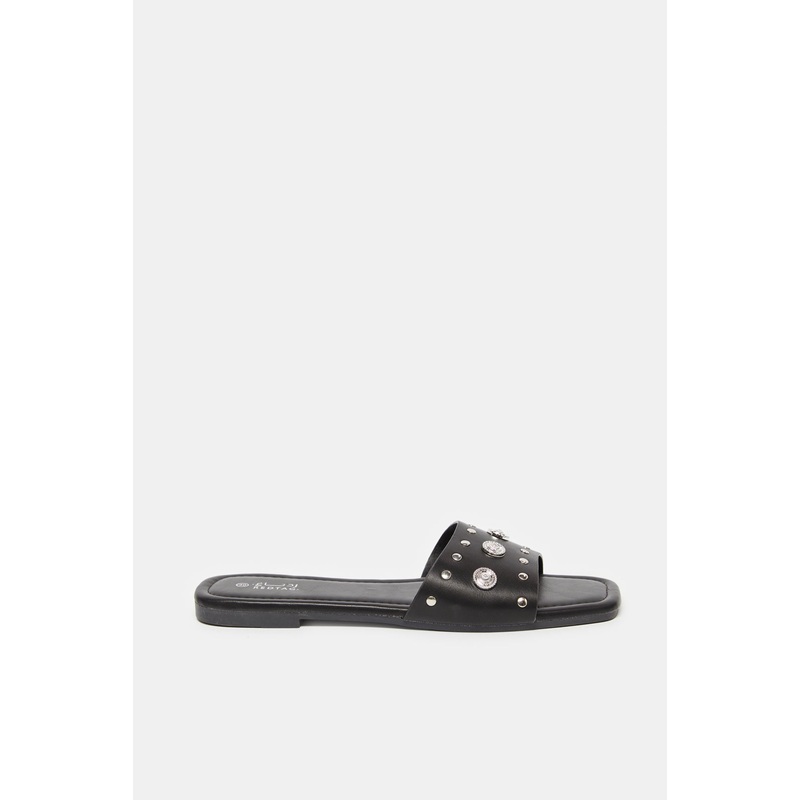 Women Black Studs Mule|EU36|EU37|EU38|EU39|EU40|EU41