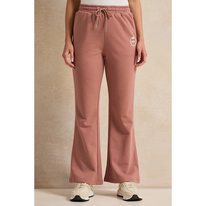 Women Brown Fit And Flare Pants