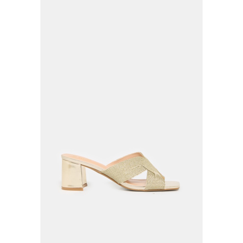 Women Gold Rope Detail Mule|EU36|EU37|EU38|EU39|EU40|EU41