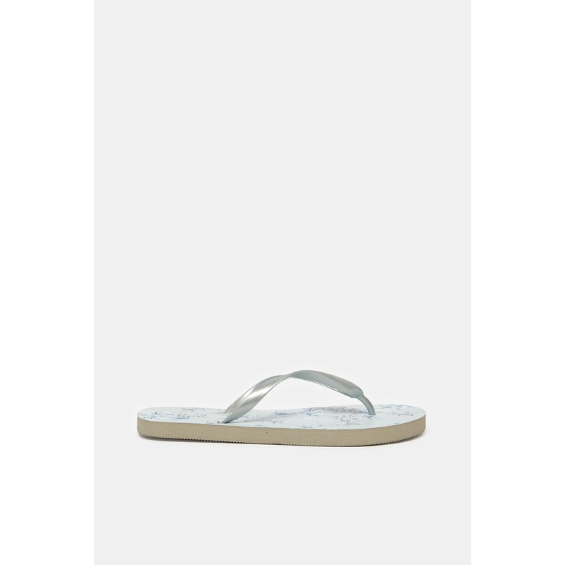 Women Grey Floral Flip-Flop|EU36|EU37|EU38|EU39|EU40|EU41