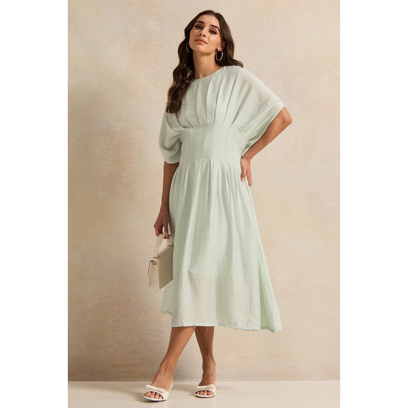 Women Mint Waist Tuck Dress|UK8|UK10|UK12|UK14|UK16|UK18