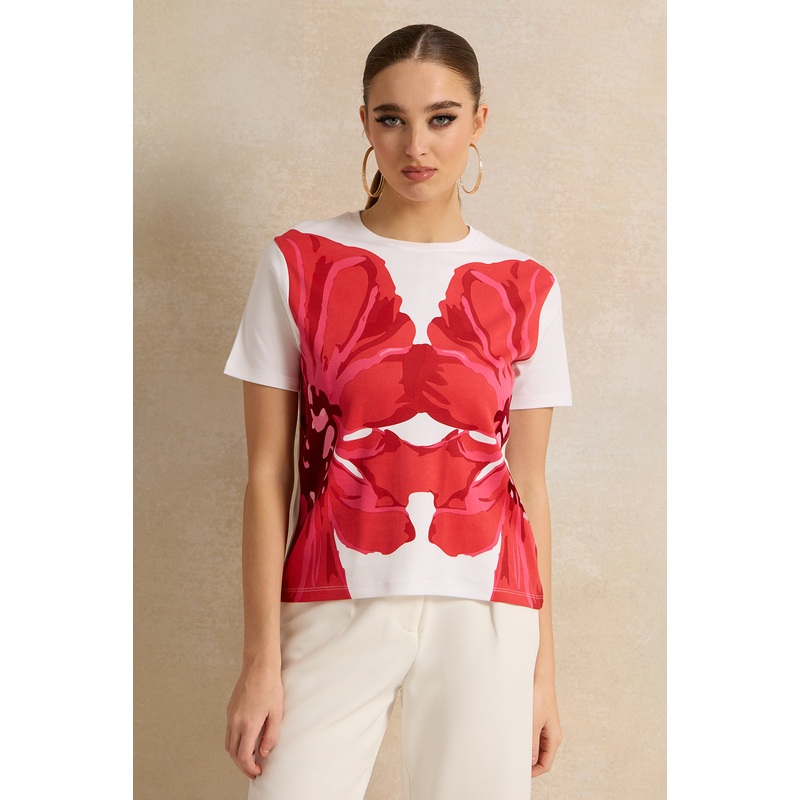 Women White Printed T-Shirt|UK8|UK10|UK12|UK14|UK16|UK18