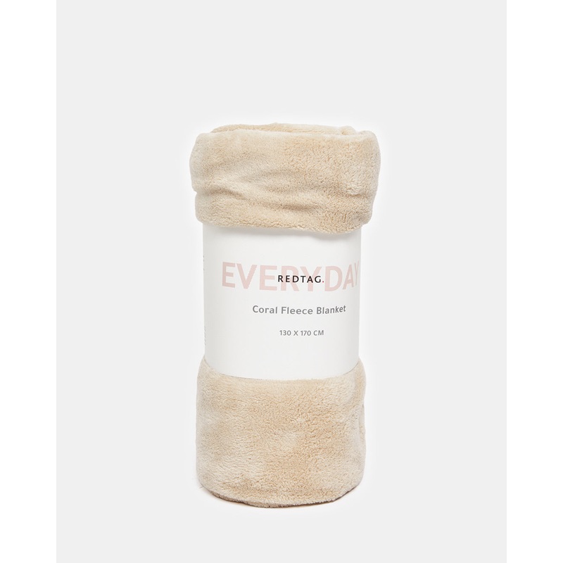 Beige Coral Fleece Blanket