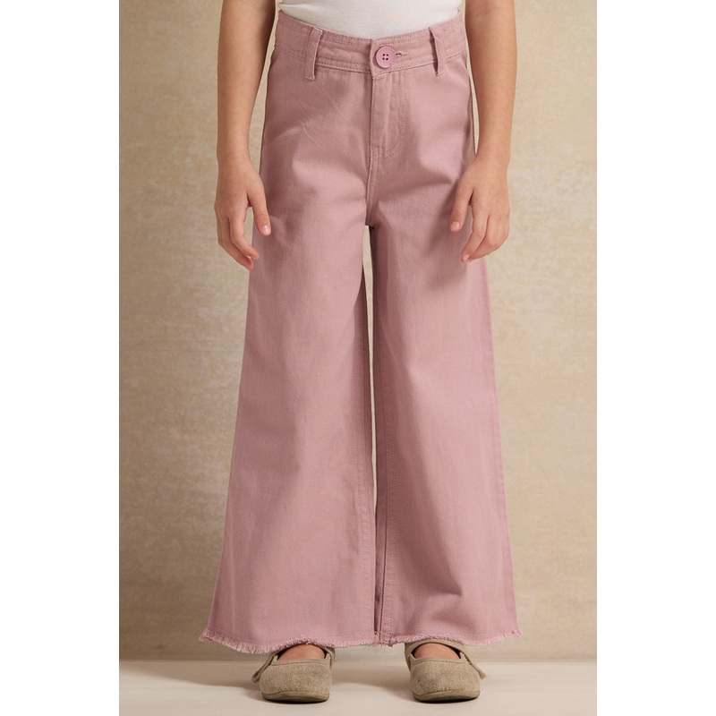 Girls Lilac Wide Leg Jeans|2-3 Years|3-4 Years|4-5 Years|5-6 Years|6-7 Years|7-8 Years