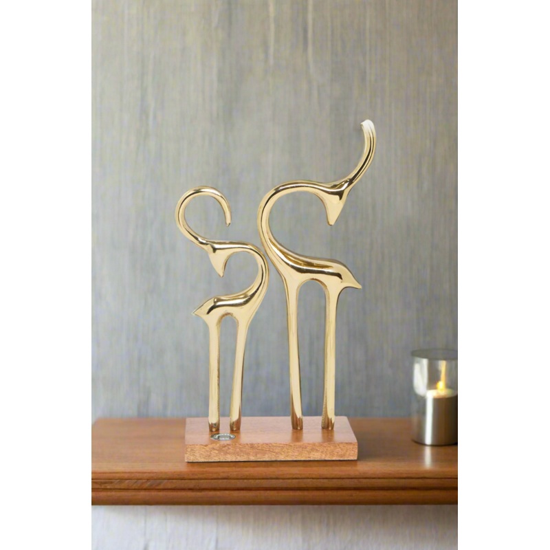Gold Decorative Reindeer Sculpture