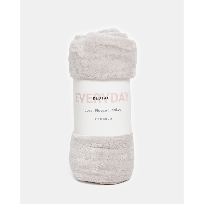 Grey Coral Fleece Blanket