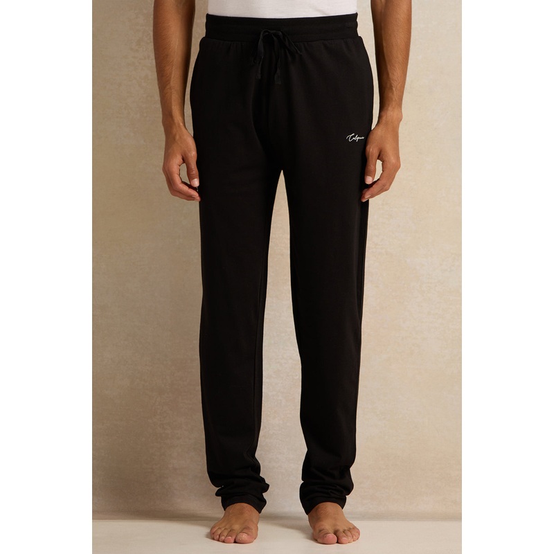 Men Black Cuffed Pyjama Bottom