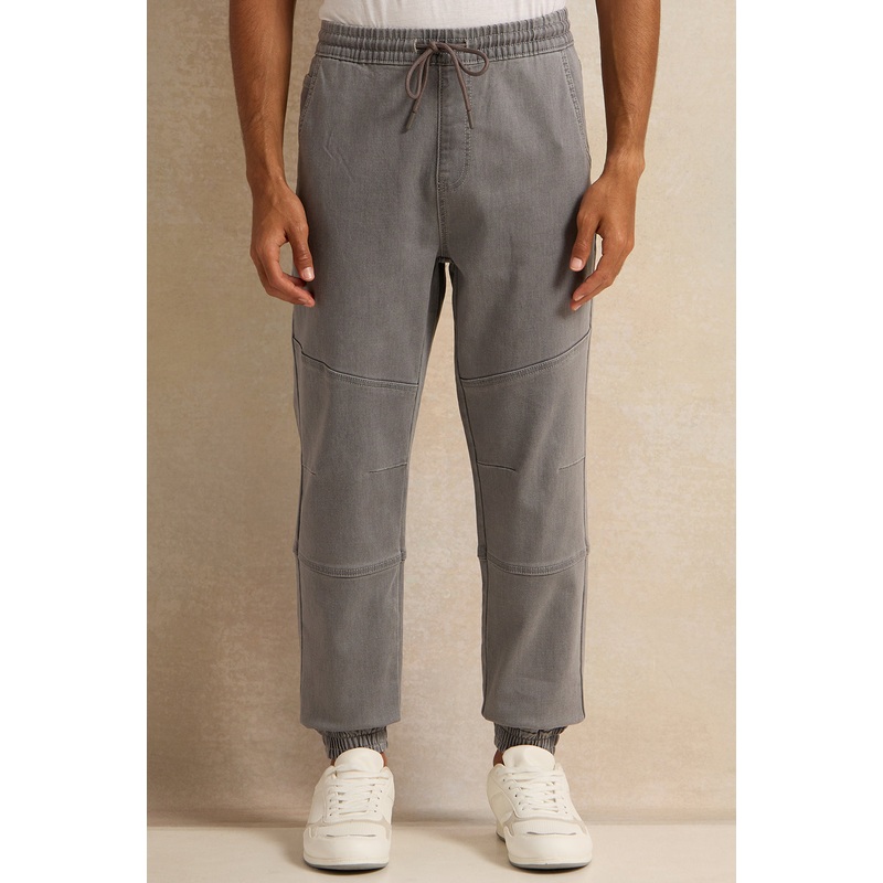 Men Grey Denim Joggers|30 Waist|32 Waist|34 Waist|36 Waist|38 Waist
