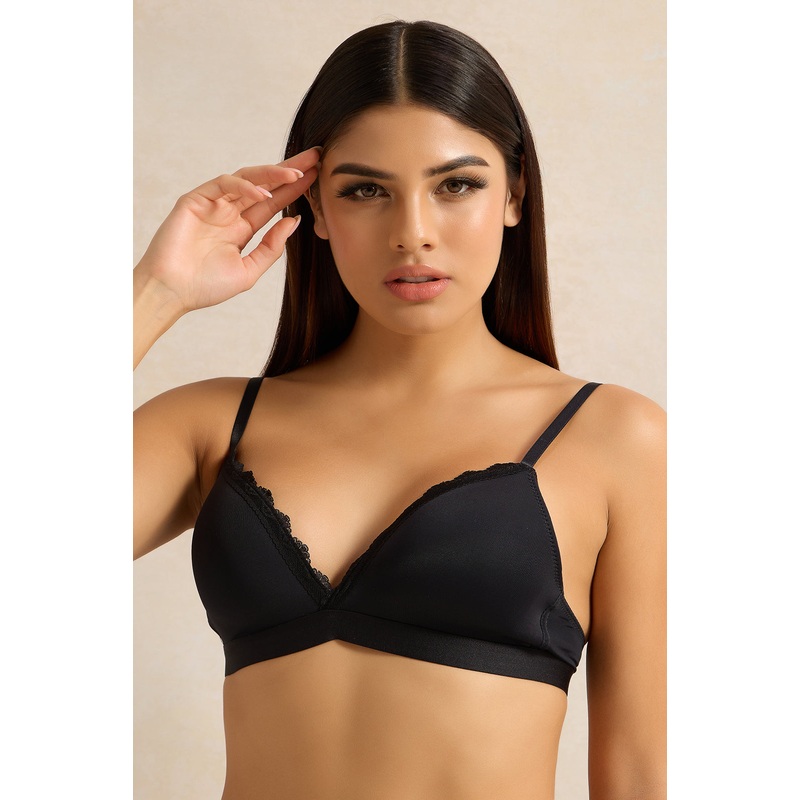 Women Assorted Lace Padded Non Wired Bra Set (Pack of 3)