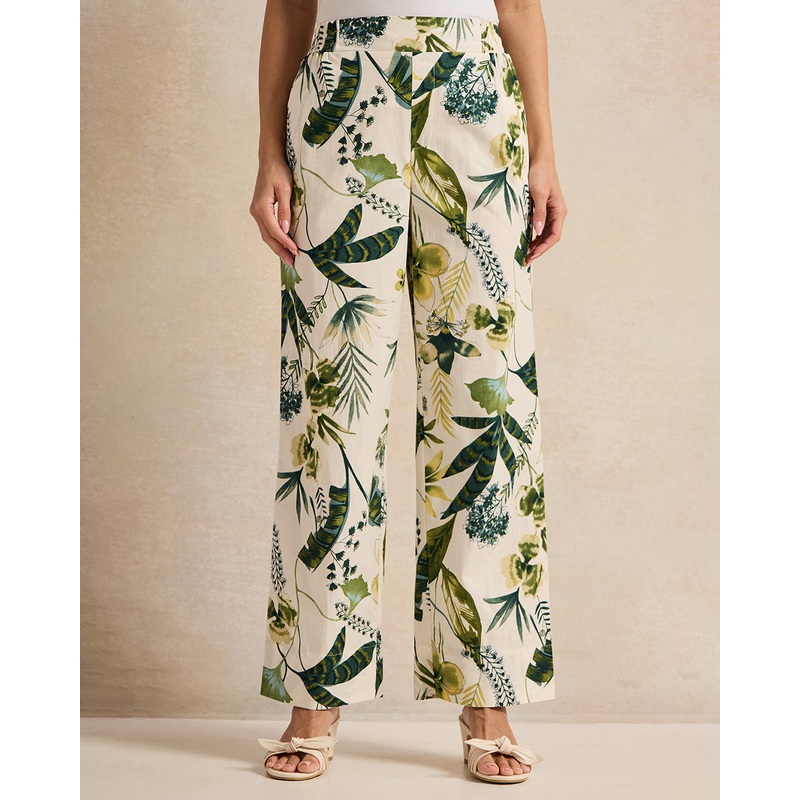 Women Beige Printed Trousers|UK8|UK10|UK12|UK14|UK16|UK18