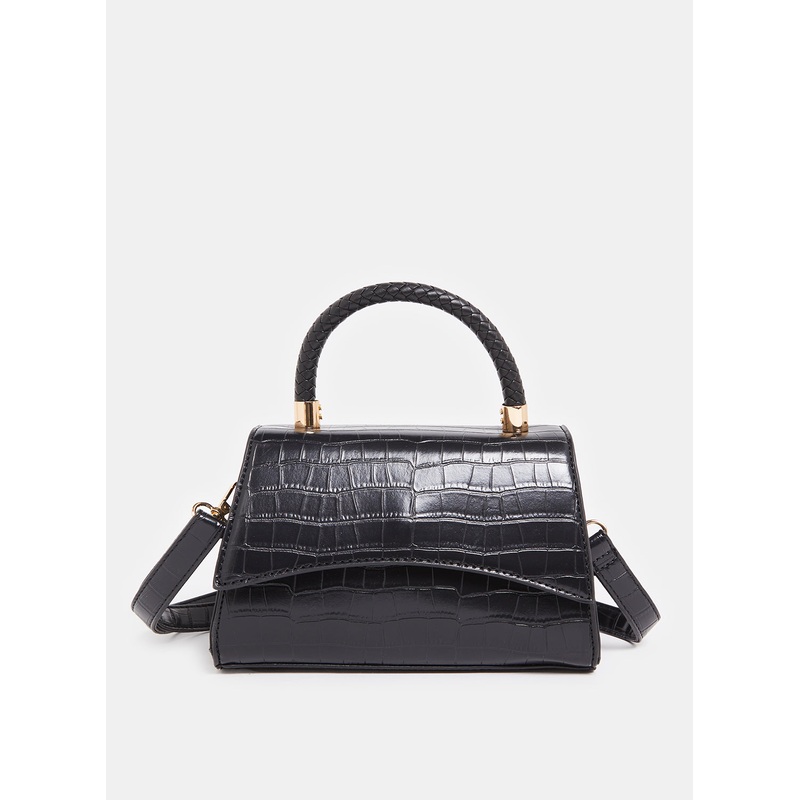 Women Black Flap Messenger Bag