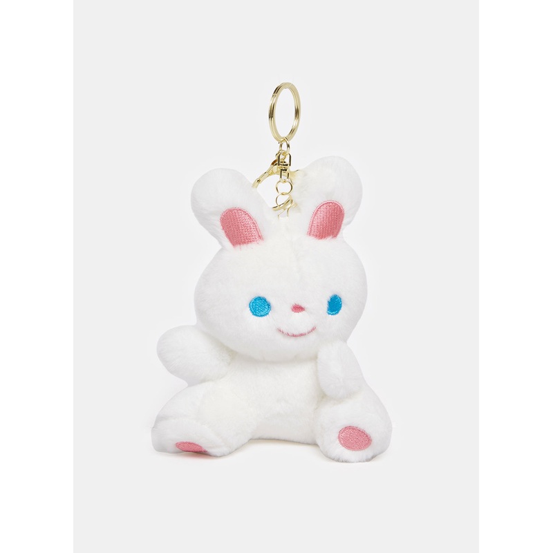 Women White Embellished Key Ring