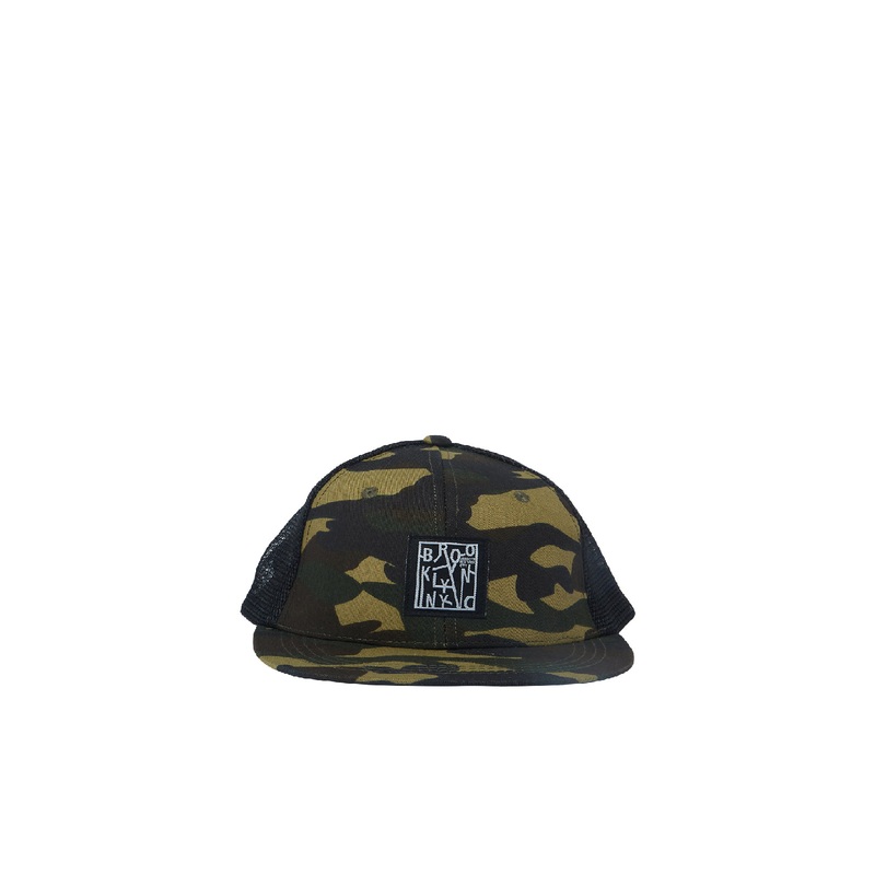Boys Olive Camo Print Baseball Cap