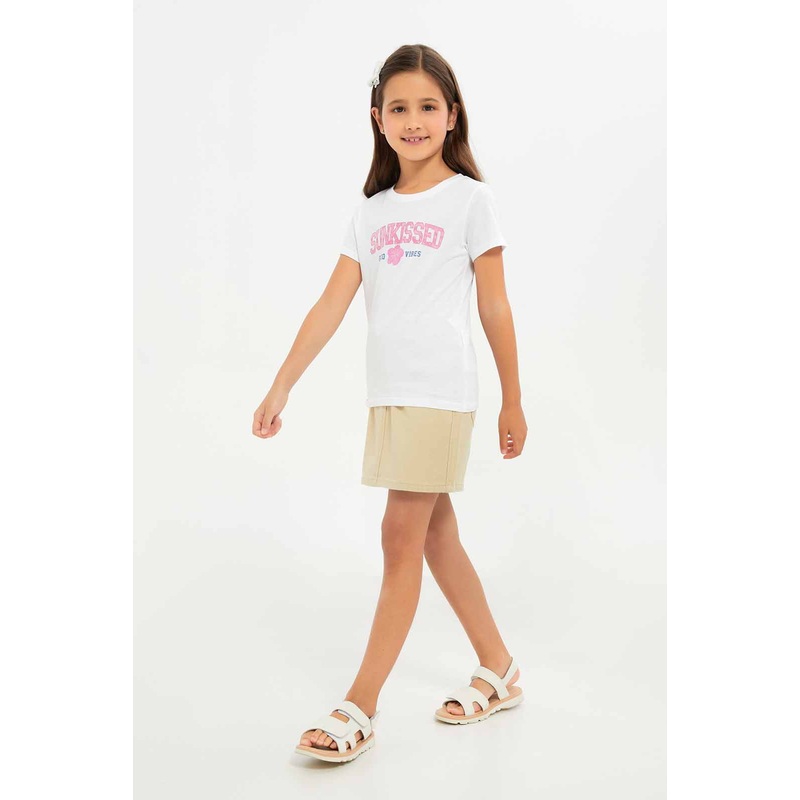 Girls Beige Denim Skirt|2-3 Years|4-5 Years|5-6 Years|7-8 Years
