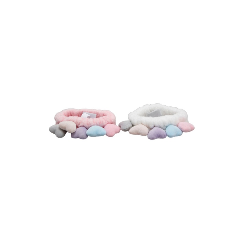 Girls Pink And White Embellished Head Warmer (Pack of 2)