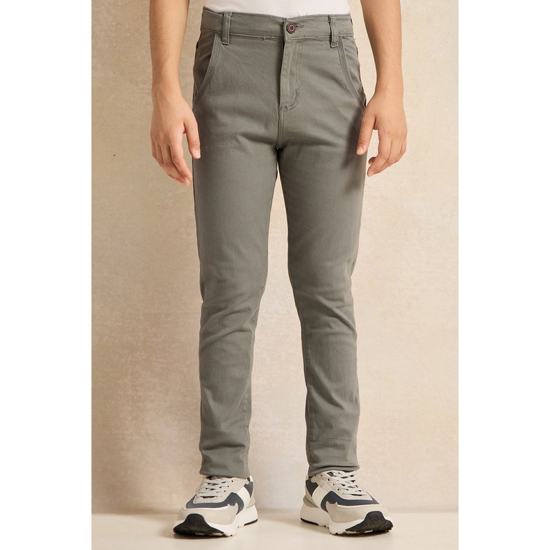 Senior Boys Grey Casual Trousers