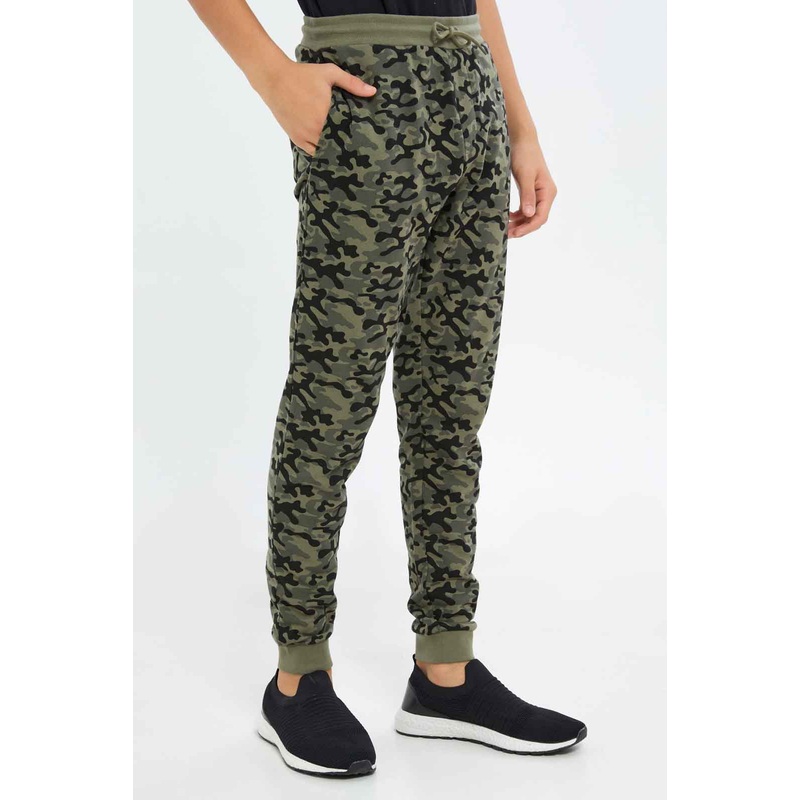Senior Boys Olive Active Pants