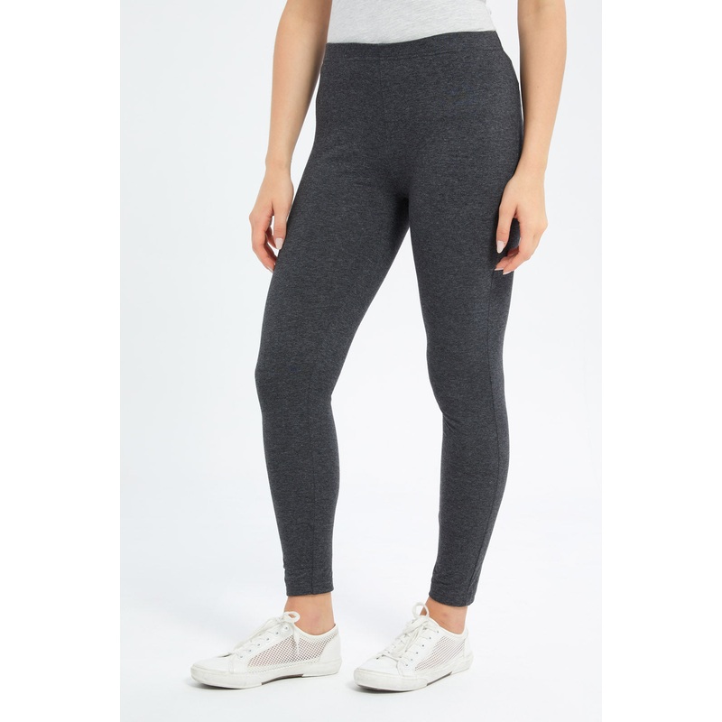 Women Charcoal And Pink Legging Set (Pack Of 2)