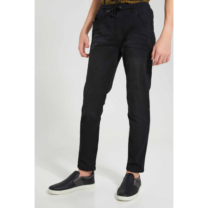 Black Pull-On Jean|8-9 Yrs (S)|9-10 Yrs (M)|11-12 Yrs (L)|13-14 Yrs (XL)