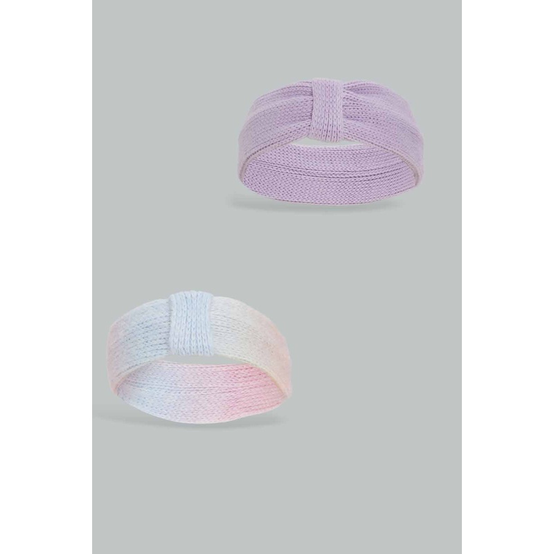 Girls Assorted Knitted Head Warmer Set (2 Piece)