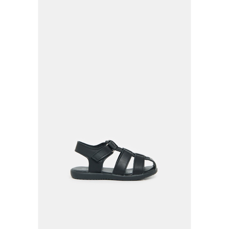 Infant Boys Black Fisherman Sandals