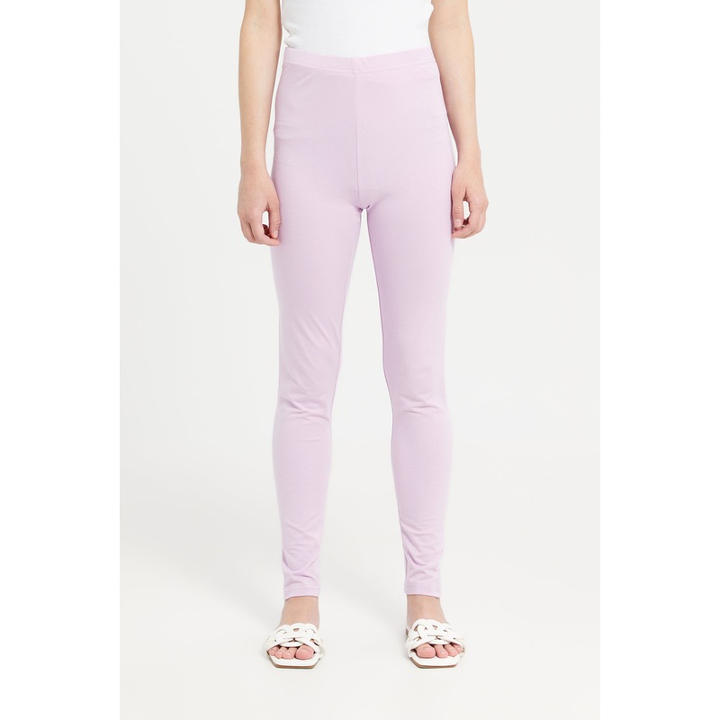 Senior Girls Purple Basic Leggings