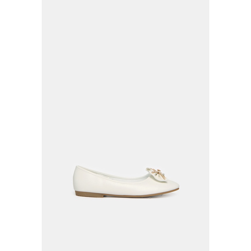 Senior Girls White Bow Ballerina