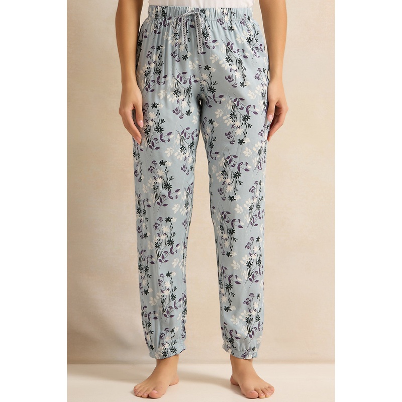 Women Blue Print Pyjama Bottom