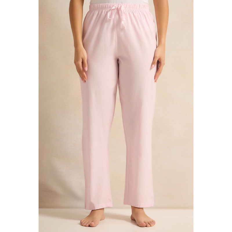 Women Pink Solid Pyjama Bottom