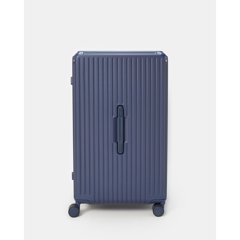 Blue Hard Textured Trolley Luggage (28 Inch)
