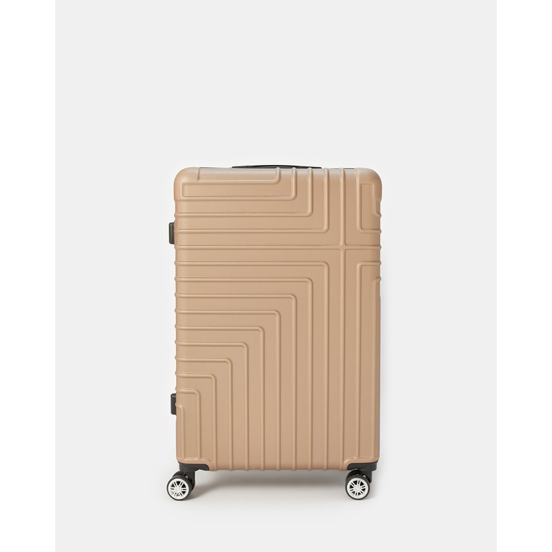 Gold Textured Trolley Luggage (24 Inch)