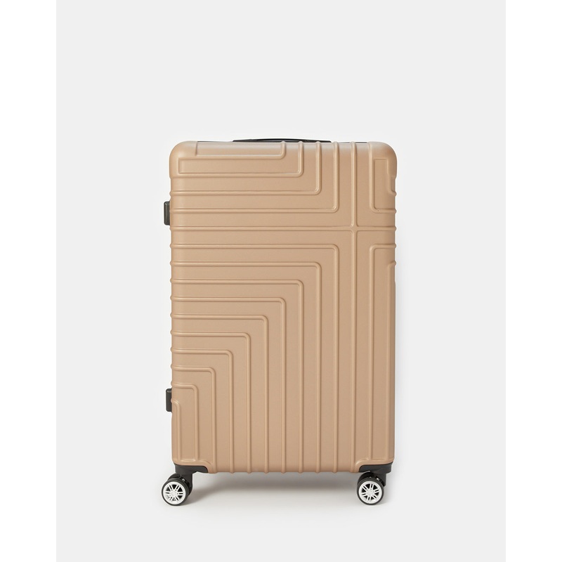 Gold Textured Trolley Luggage (28 Inch)