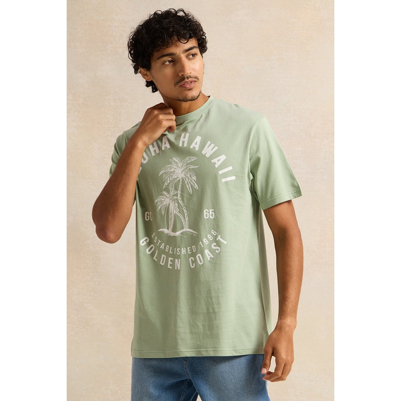 Men Green Graphic T-Shirt|Small|Medium|Large|X-Large|XX-Large
