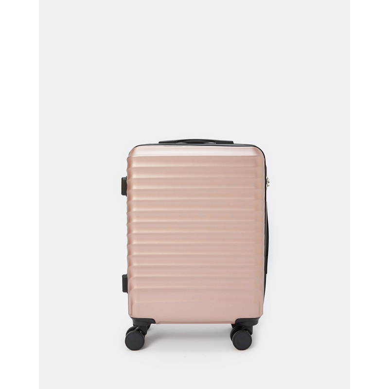 Rose Gold  Textured Trolley Luggage 20 Inch