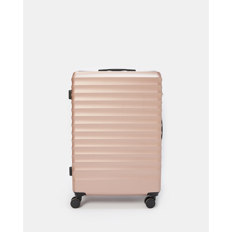 Rose Gold Textured Trolley Luggage 28 Inch