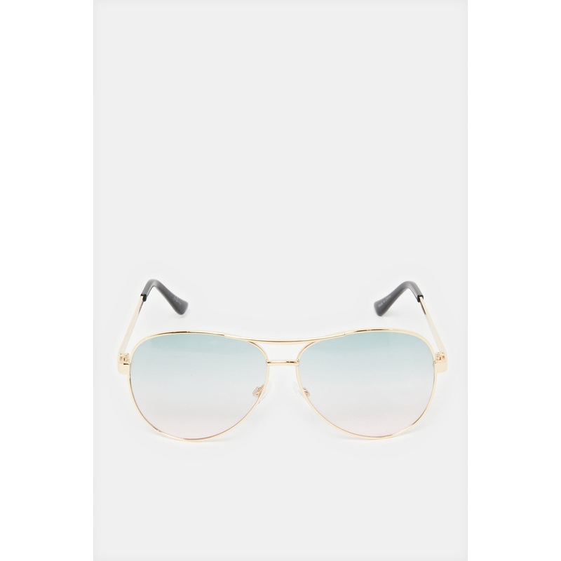 Women Gold Aviator Sunglasses|Default Title