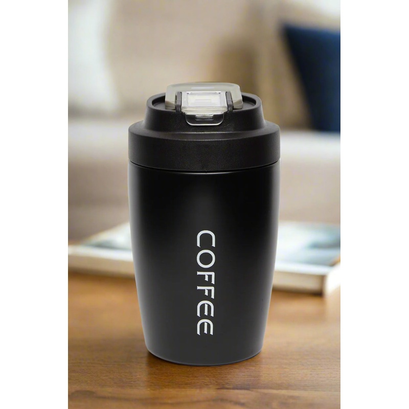 Black Print Travel Mug (380ml)