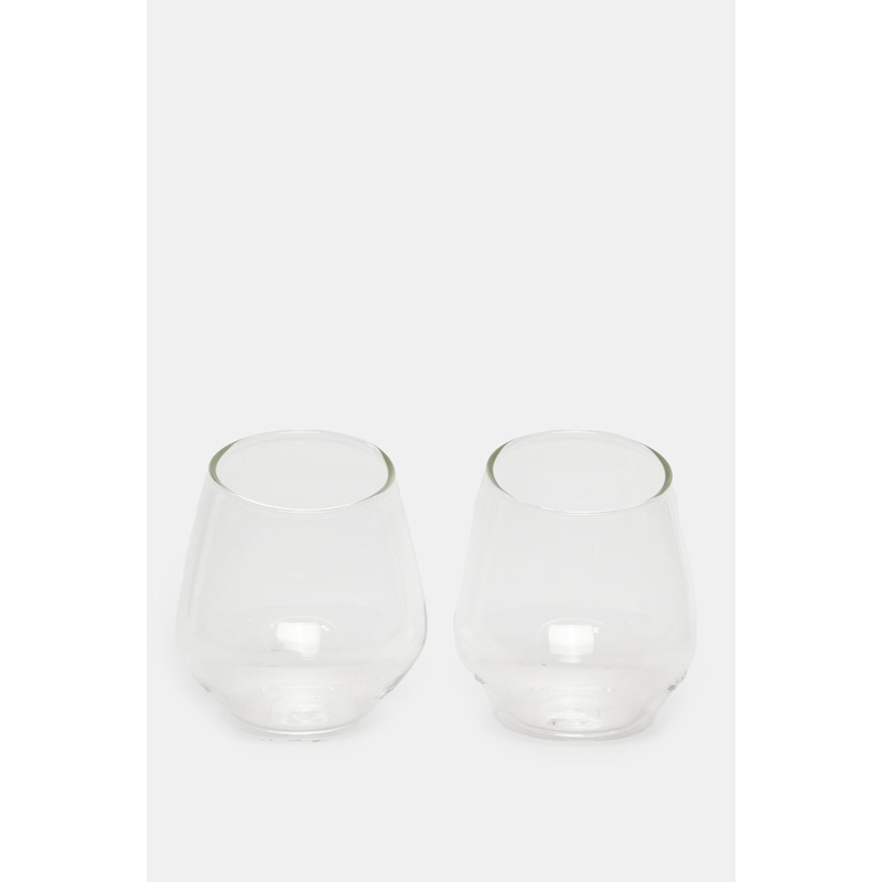 Borosilicate Slanted Glass Set (2 Piece)