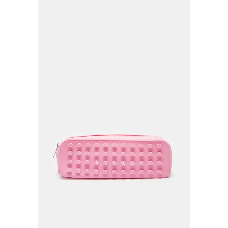 Girls Pink Silicone Pencil Case