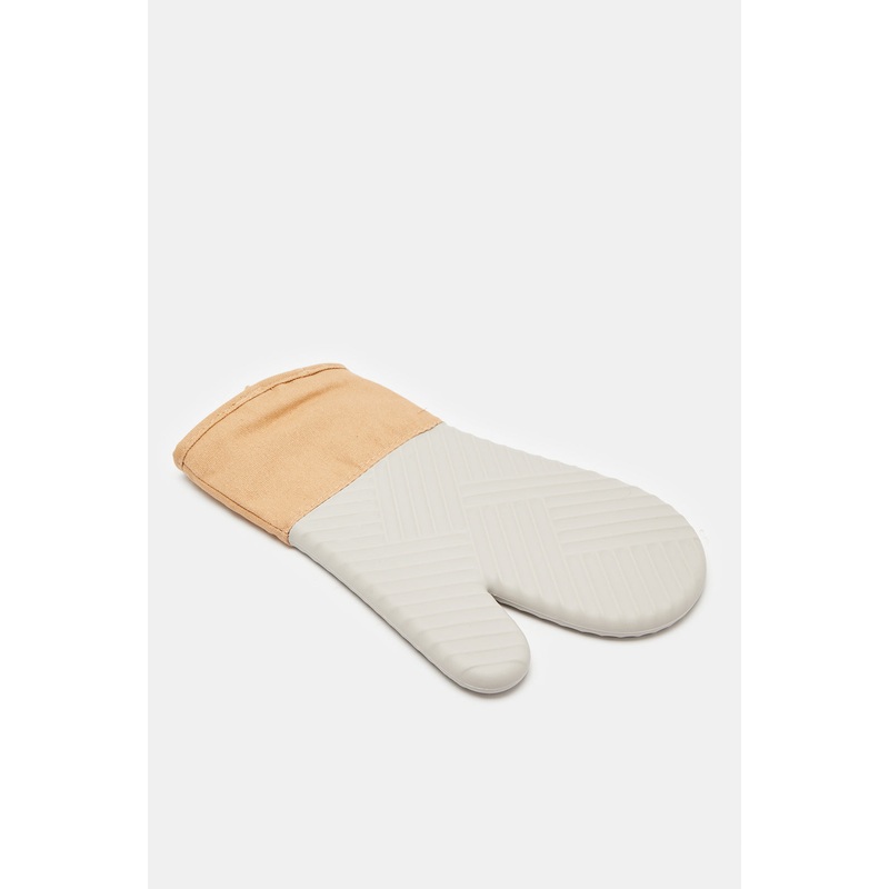 Grey Silicone Textured Mitt