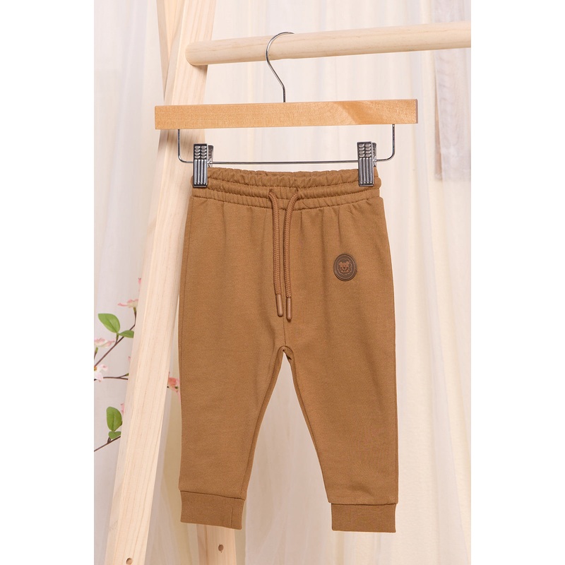 Infant Boy Brown Print Active Pants