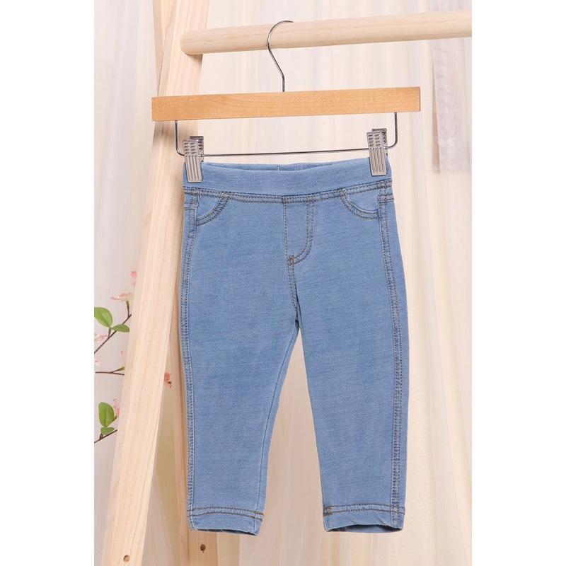 Infant  Girls Blue Light Wash Knitted Jeggings