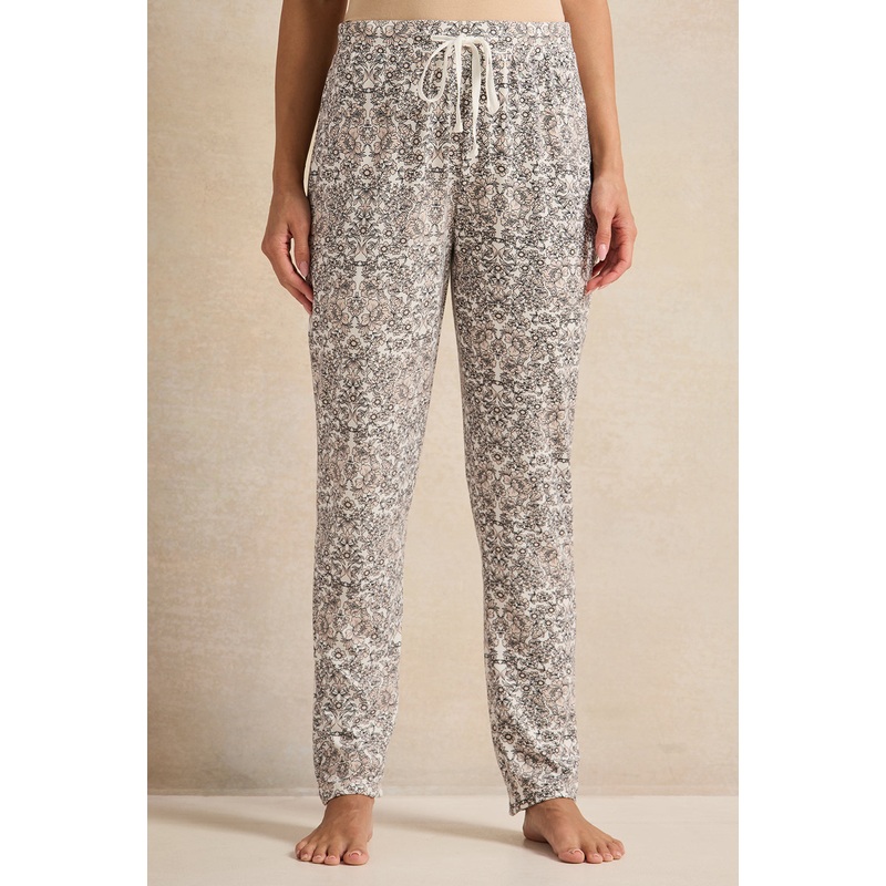 Women Ivory Printed Pajama Bottom