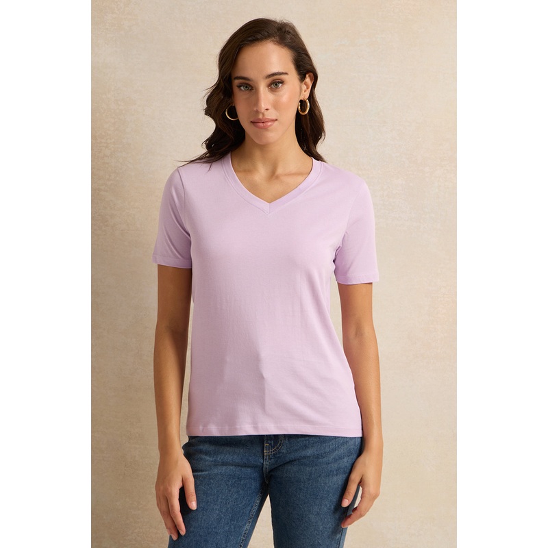 Women Lilac Solid T-Shirt|UK8|UK10|UK12|UK14|UK16|UK18