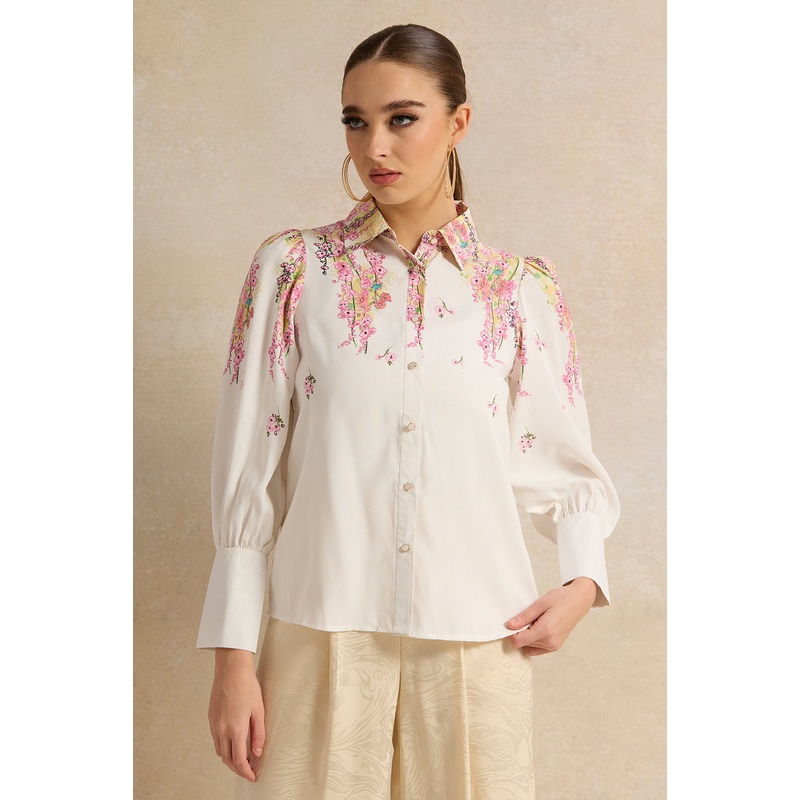 Women White Printed Blouse|UK8|UK10|UK12|UK14|UK16|UK18